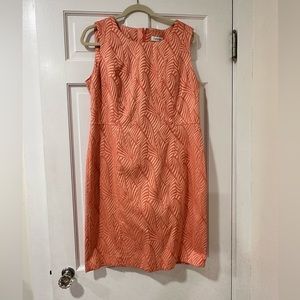 NWT Calvin Klein Textured Dress - Coral